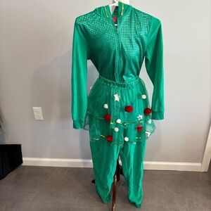 Wondershop by Target Christmas Tree Onesie Pajama Set with Pom-Pom Decorations